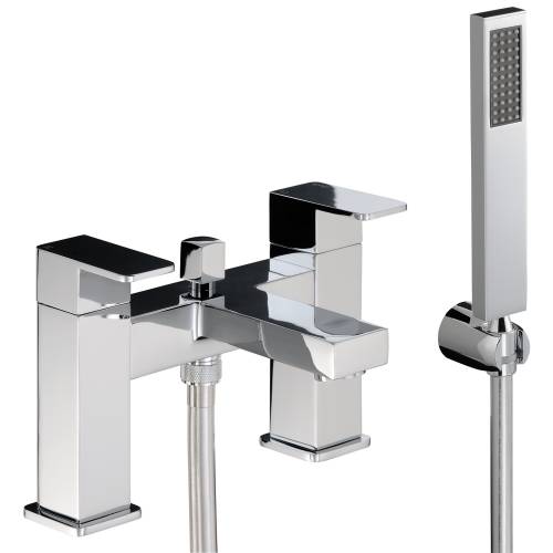 FERVOUR Deck Mounted Bath Shower Mixer Tap with Shower Handset