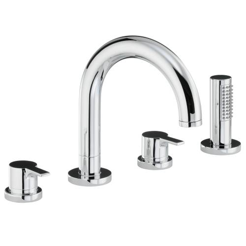 DESIRE Thermostatic Deck Mounted 4 Hole Bath Shower Mixer Tap