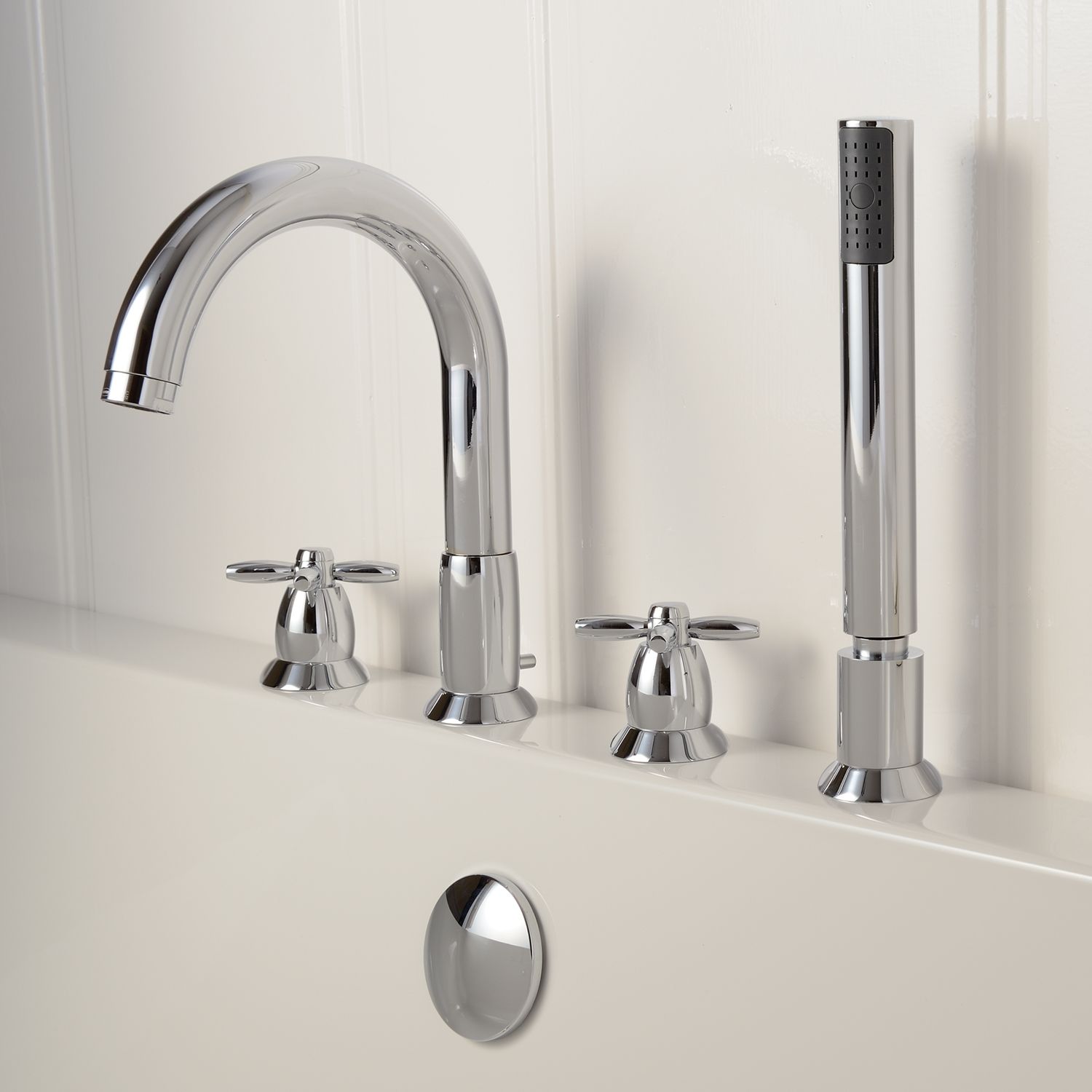 Abode Opulence Deck Mounted 4 Hole Bath Mixer