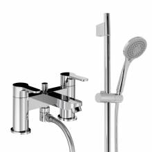 DEBUT Deluxe Deck Mounted Bath Shower Mixer with Sliding Rail Kit