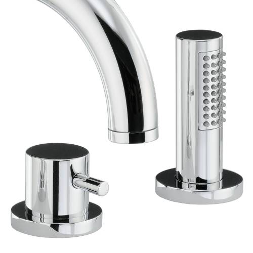 HARMONIE Thermostatic Deck Mounted 4 Hole Bath Shower Mixer Tap