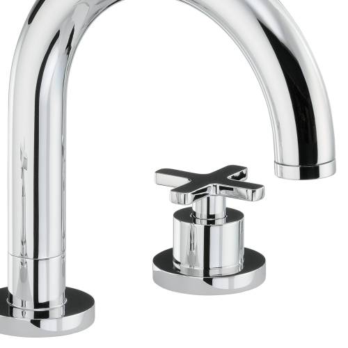 SERENITIE Thermostatic Deck Mounted 3 Hole Bath Mixer Tap