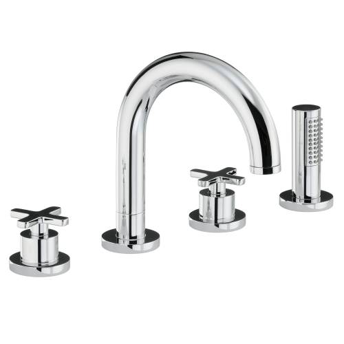 SERENITIE Thermostatic Deck Mounted 4 Hole Bath Shower Mixer Tap