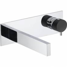 Cyclo Wall Mounted Basin Mixer Tap - Black/Chrome