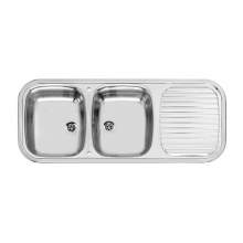 2 0 Double Bowl Kitchen Sinks Taps Regent 30lu Double Bowl Kitchen Sink Rl201sr