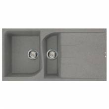 Ego 475 1.5 Bowl Inset Granite Kitchen Sink - Grey