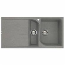 Ego 475 1.5 Bowl Inset Granite Kitchen Sink - Grey