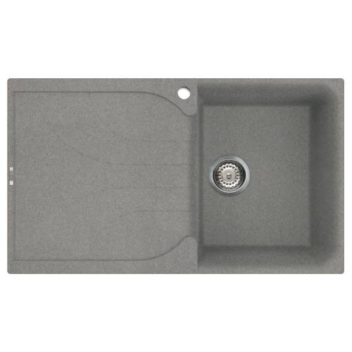 Ego 400 Compact Single Bowl Inset Granite Kitchen Sink - Grey