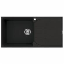 Ego 480 Large Bowl Inset Granite Kitchen Sink - Black