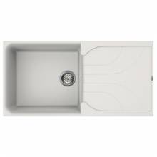 Ego 480 Large Bowl Inset Granite Kitchen Sink - White