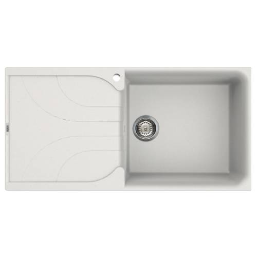 Ego 480 Large Bowl Inset Granite Kitchen Sink - White