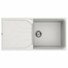 Ego 480 Large Bowl Inset Granite Kitchen Sink - White