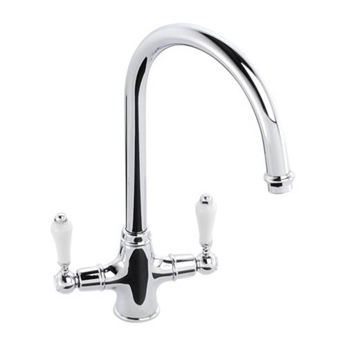 Elegante Twin Lever Monobloc Kitchen Tap