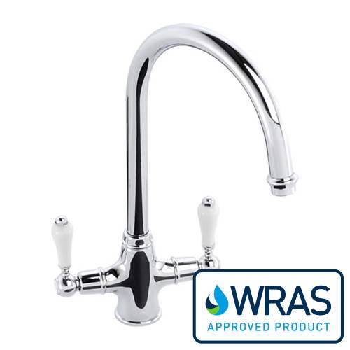 Elegante Twin Lever Monobloc Kitchen Tap