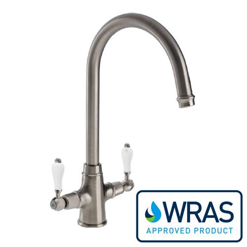 Elegante Twin Lever Monobloc Kitchen Tap