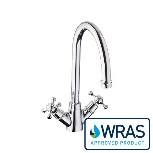 VARETELLO Traditional Kitchen Mixer Tap With Crosshead Levers