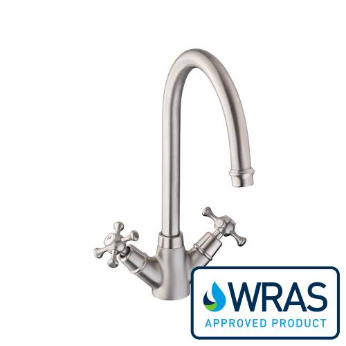 VARETELLO Traditional Kitchen Mixer Tap With Crosshead Levers