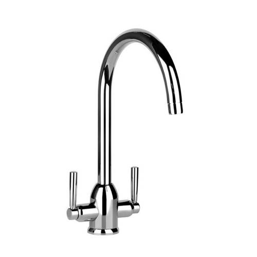 Vertigo Twin Lever Monobloc Kitchen Tap