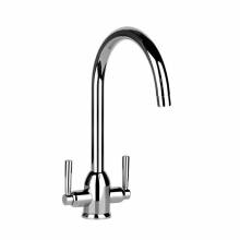 Vertigo Twin Lever Monobloc Kitchen Tap