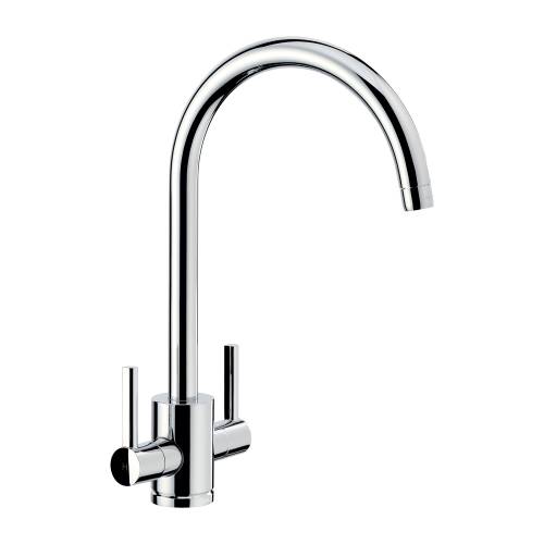 Semplice Twin Lever Monobloc Kitchen Tap