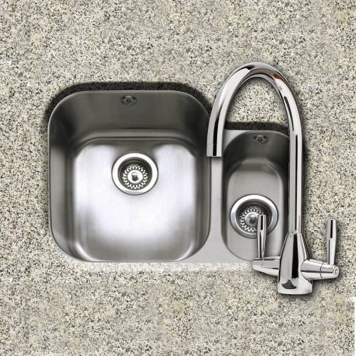 FORM 150 1.5 Bowl Undermount Kitchen Sink and AVEL Kitchen tap Pack