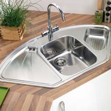 Astracast Lausanne Stainless Steel Corner Kitchen Sink