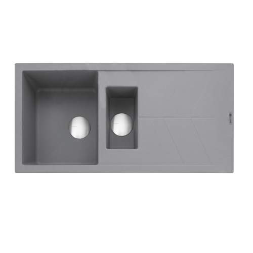 Caple Sotera 150 Inset Kitchen Sink With Drainer - Pebble Grey