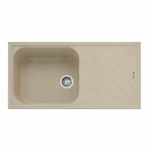 Veis 100 Inset Sink With Drainer - Desert Sand