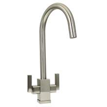 Bluci PANARO Twin Lever Kitchen Tap in Brushed Finish