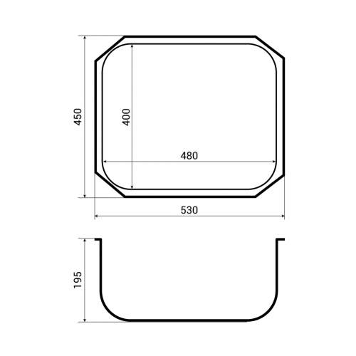 Bluci RUBUS 50U Undermount 1.0 Bowl Kitchen Sink Dimensions