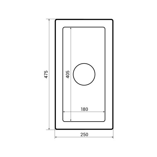 Bluci Vecchio-G7 0.5 Bowl Ceramic Kitchen Sink Dimensions