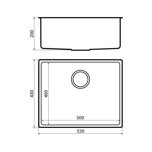 Bluci Acute 04 Large Bowl Kitchen Sink Dimensions