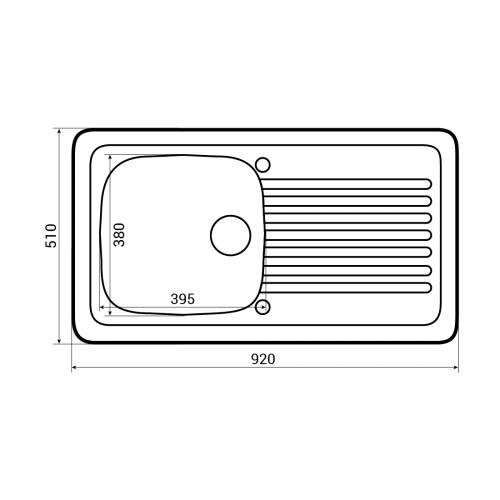 Bluci ASHTON 100 Ceramic Inset Kitchen Sink Dimensions