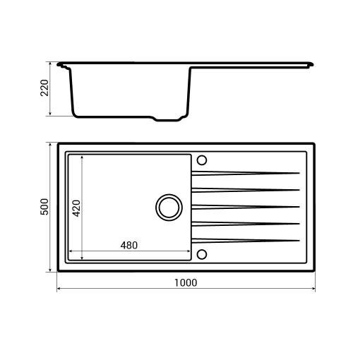 Bluci Piazza Large Bowl Kitchen Sink Dimensions