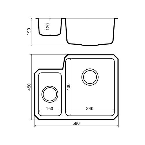 Bluci ORBIT 01 Undermount 1.5 Bowl Kitchen Sink