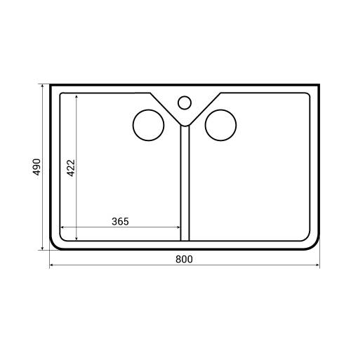 Bluci Vecchio-G10 Double Bowl Ceramic Kitchen Sink Dimensions