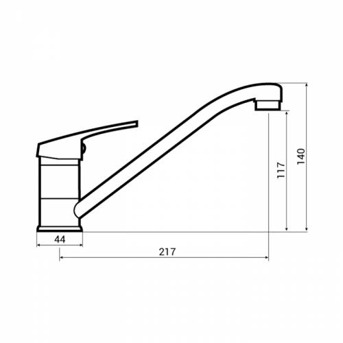 Bluci Pianuro WRAS Approved Single Lever Kitchen Tap Dimensions