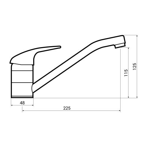 Bluci Prima WRAS Approved Single Lever Kitchen Tap Dimensions