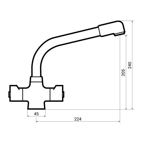 Bluci Aveto WRAS Approved Kitchen Tap Dimensions