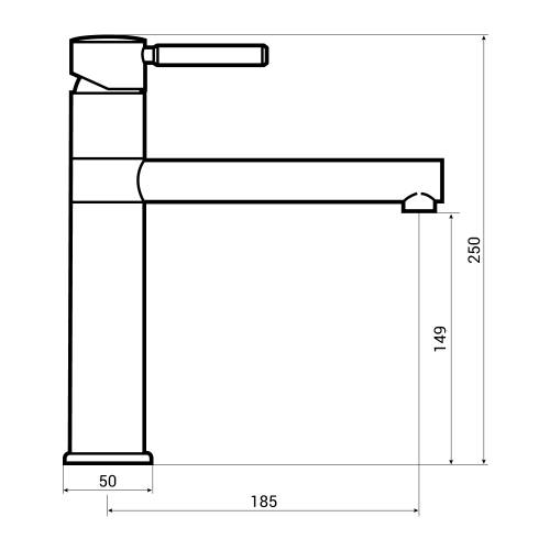 Bluci ELLERO Single Lever WRAS Approved Kitchen Tap Dimensions