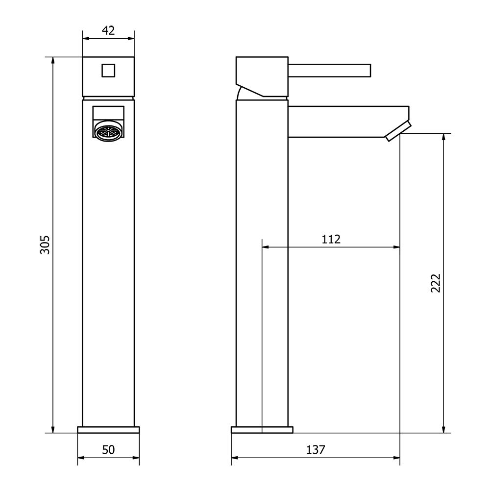 Aquabro EMPEROR High Rise Bathroom Tap - Sinks-Taps.com