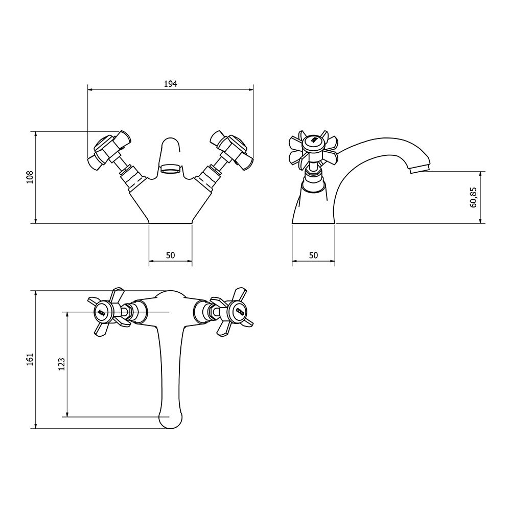 Aquabro TIME Monobloc Basin Tap