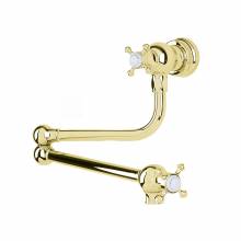 Perrin & Rowe 4798 Artiq POT FILLER with Crosshead Handles in Gold