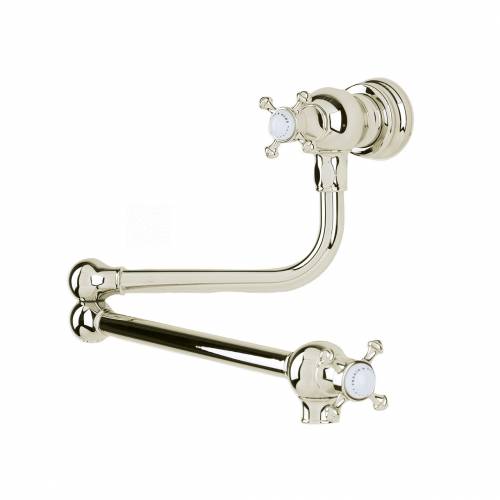 Perrin & Rowe 4798 Artiq POT FILLER with Crosshead Handles in Nickel