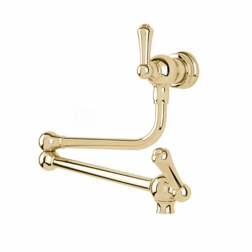 Perrin & Rowe 4799 Artiq POT FILLER with Lever Handles in Gold