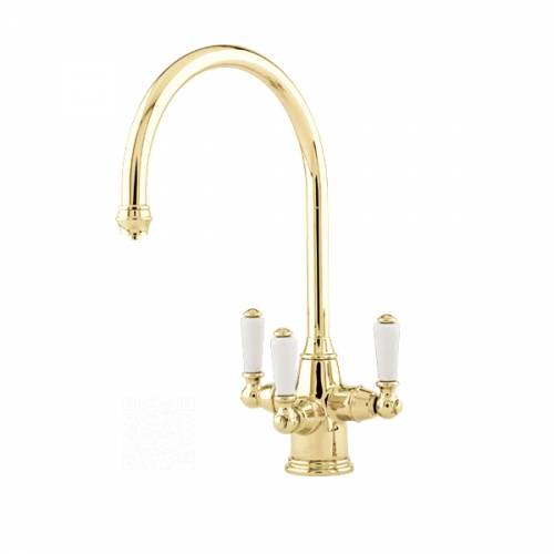 1460 PHOENICIAN Filtration Mixer Tap with Levers in Gold