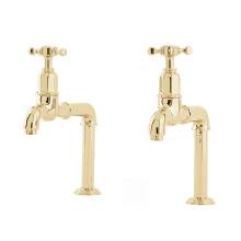 Perrin and Rowe 4338 Mayan Bibcock Handle Kitchen Tap in Gold