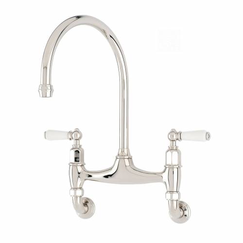 Perrin and Rowe Ionian 4183 Wall Mounted Kitchen Tap in Nickel
