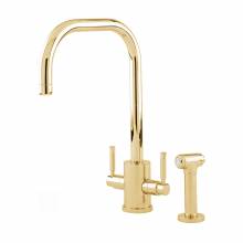 Perrin and Rowe ORBIQ 'U' Spout Kitchen Tap with Rinse in Gold