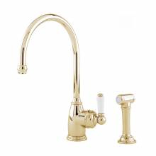 Perrin and Rowe 4346 Parthian Kitchen Tap with Rinse in Gold